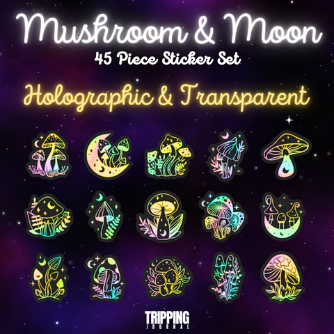 Mushroom Fantasy Holographic Sticker Set 🍄