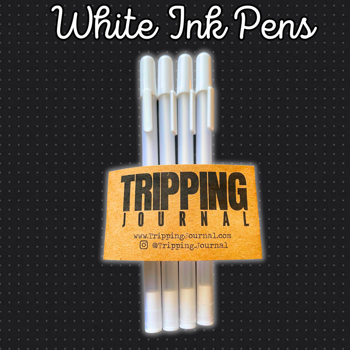 White Ink Journal Gelly Pens (For Black Paper) 🌙 – TrippingJournal