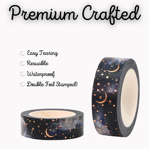 Rose Gold Foil Moon: Washi Tape
