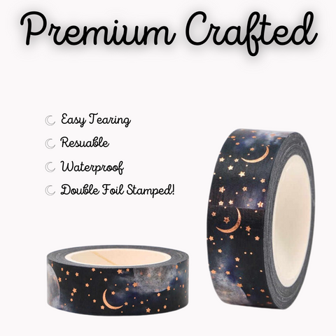 Moon and Star Washi Tape, Arts and crafts supplies